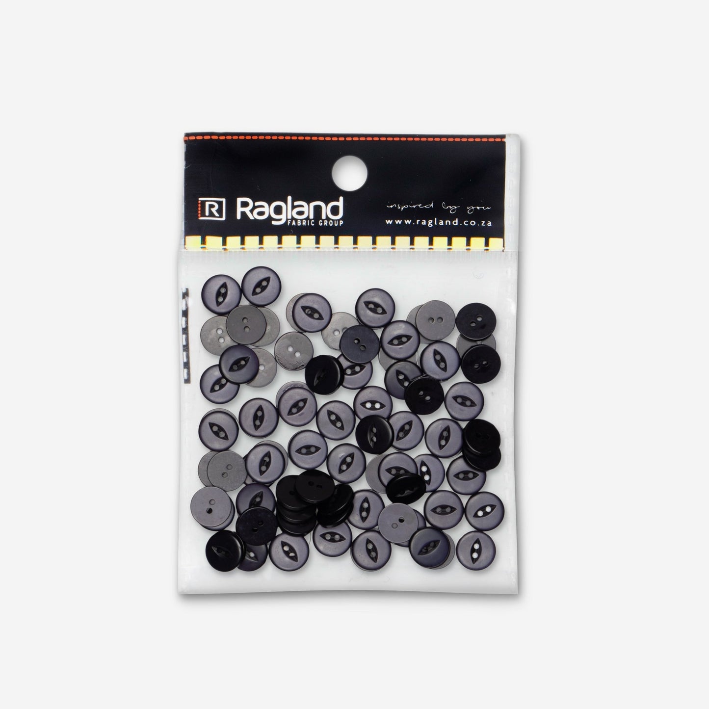 Buttons Fish Eye Black - 15mm - Martin Shot - Ragland Fabrics