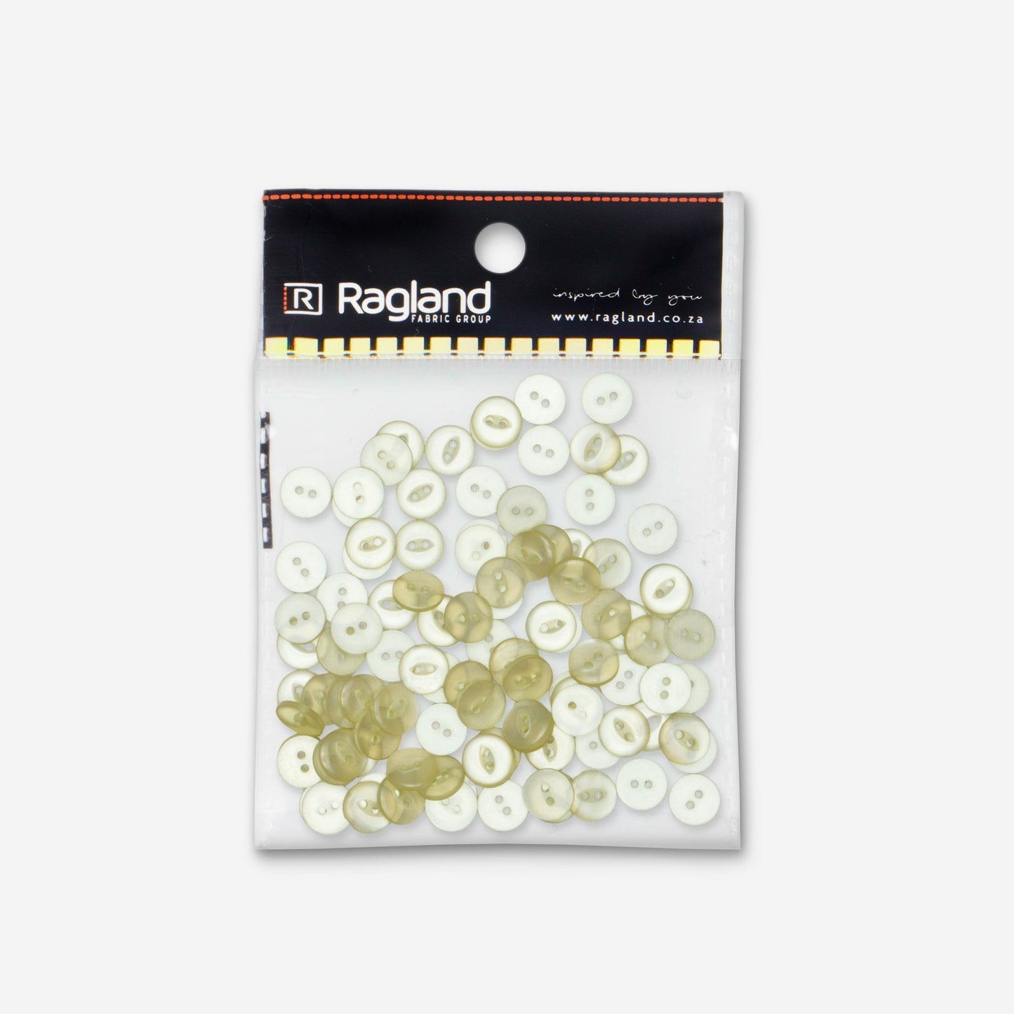 Buttons Fish Eye Dull Yellow - 15mm - Martin Shot - Ragland Fabrics