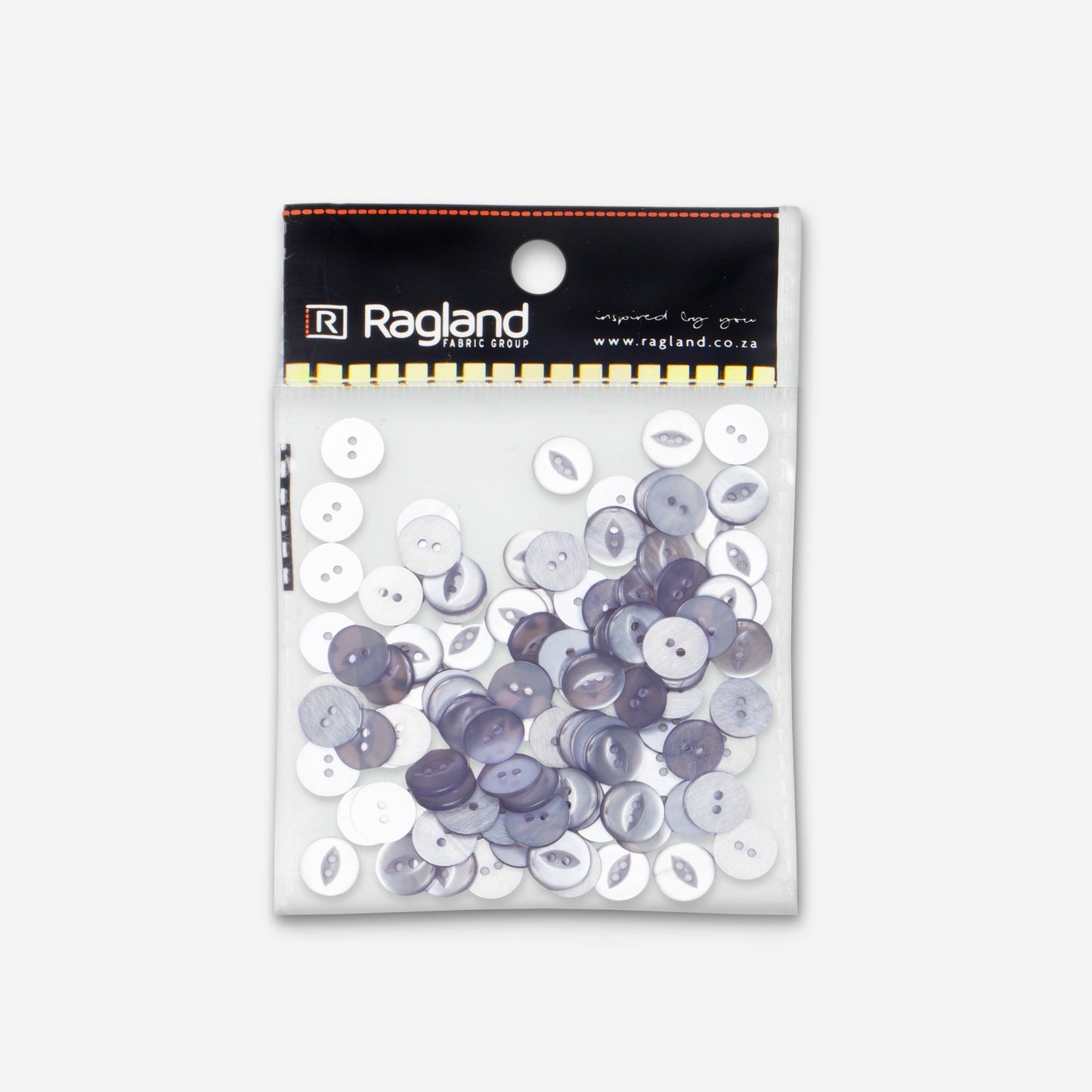 Buttons Fish Eye Dusty Blue - 15mm - Martin Shot - Ragland Fabrics
