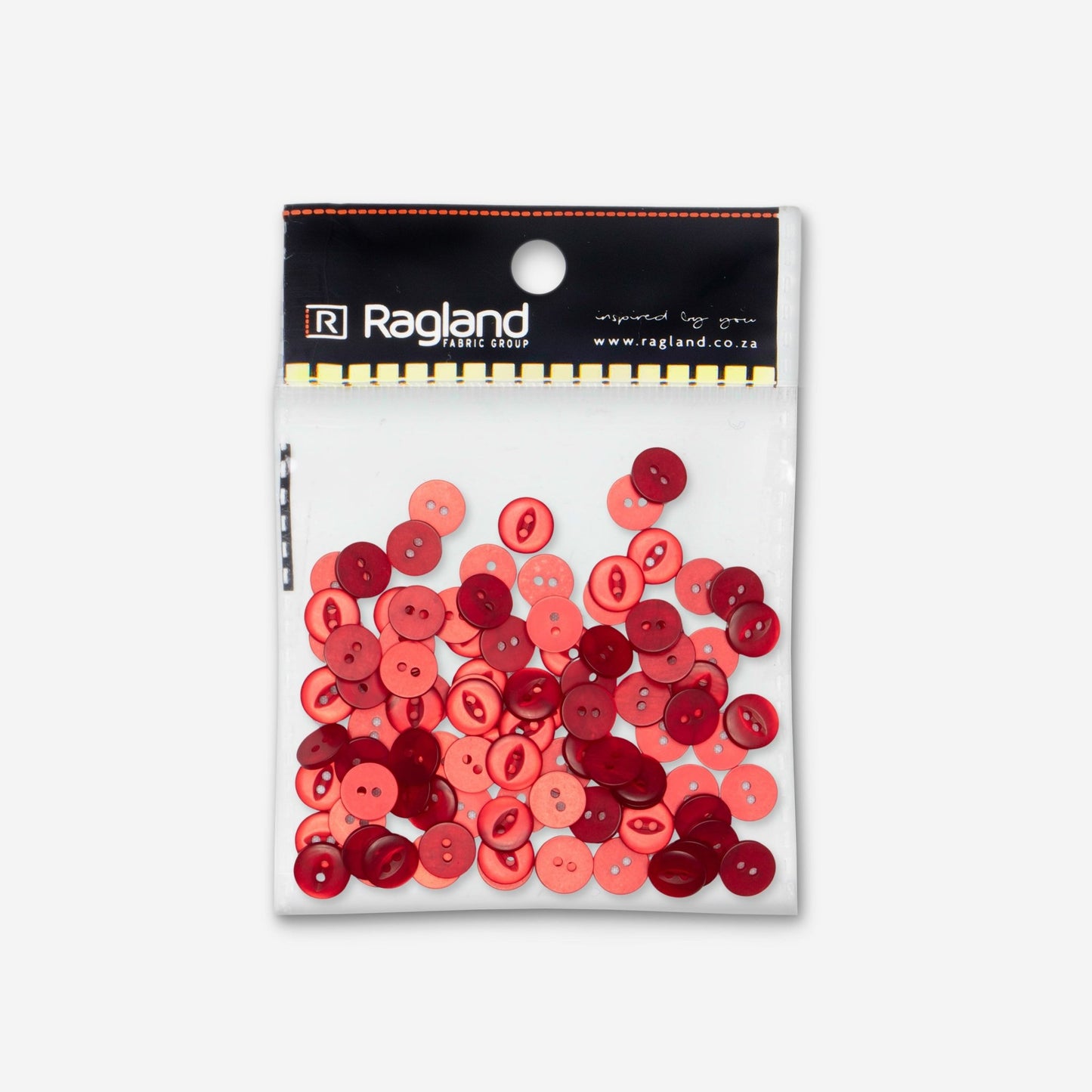 Buttons Fish Eye Maroon - 15mm - Martin Shot - Ragland Fabrics