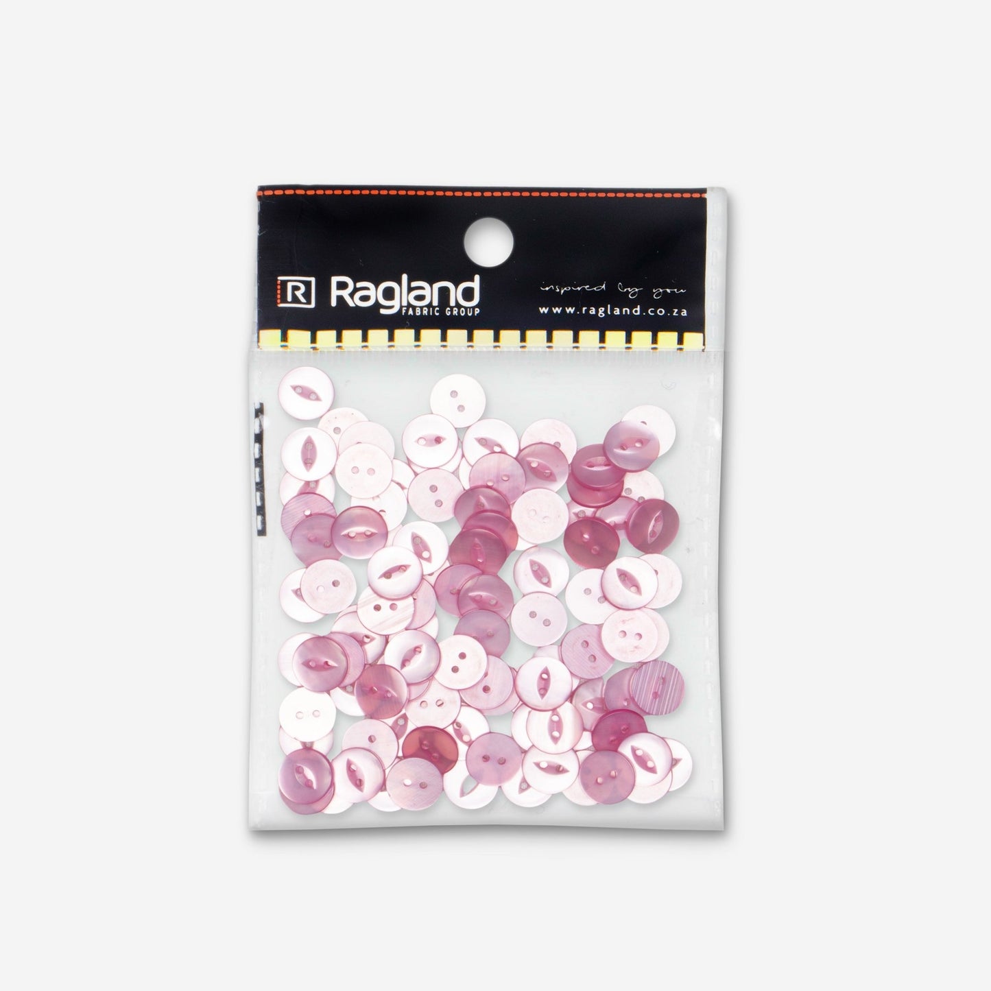Buttons Fish Eye Pink - 15mm - Martin Shot - Ragland Fabrics