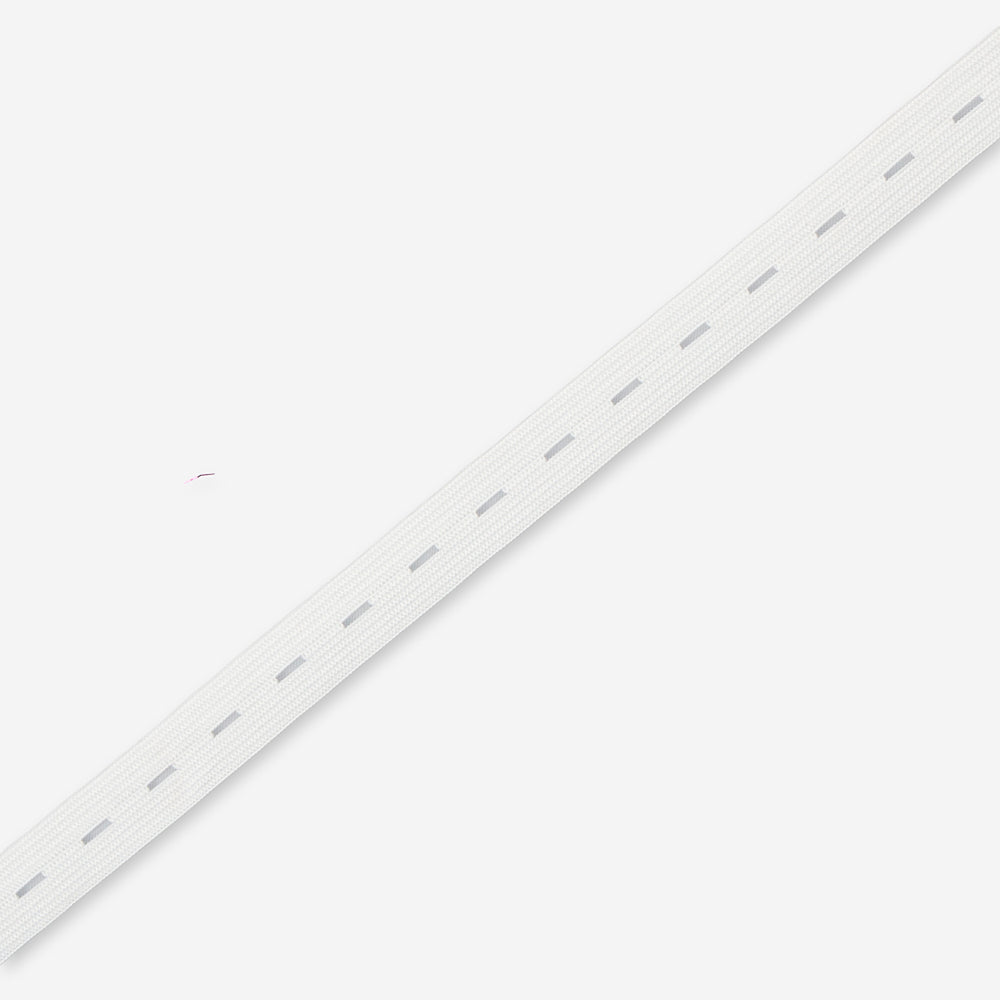 Elastic Button Hole 25mm White - Ragland Fabrics