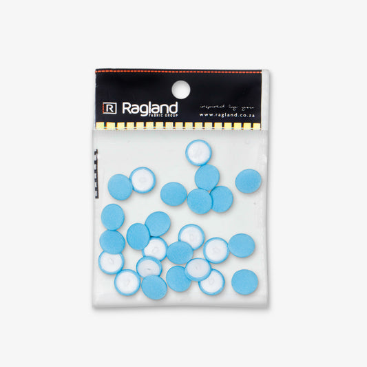 Button Covered Light Blue