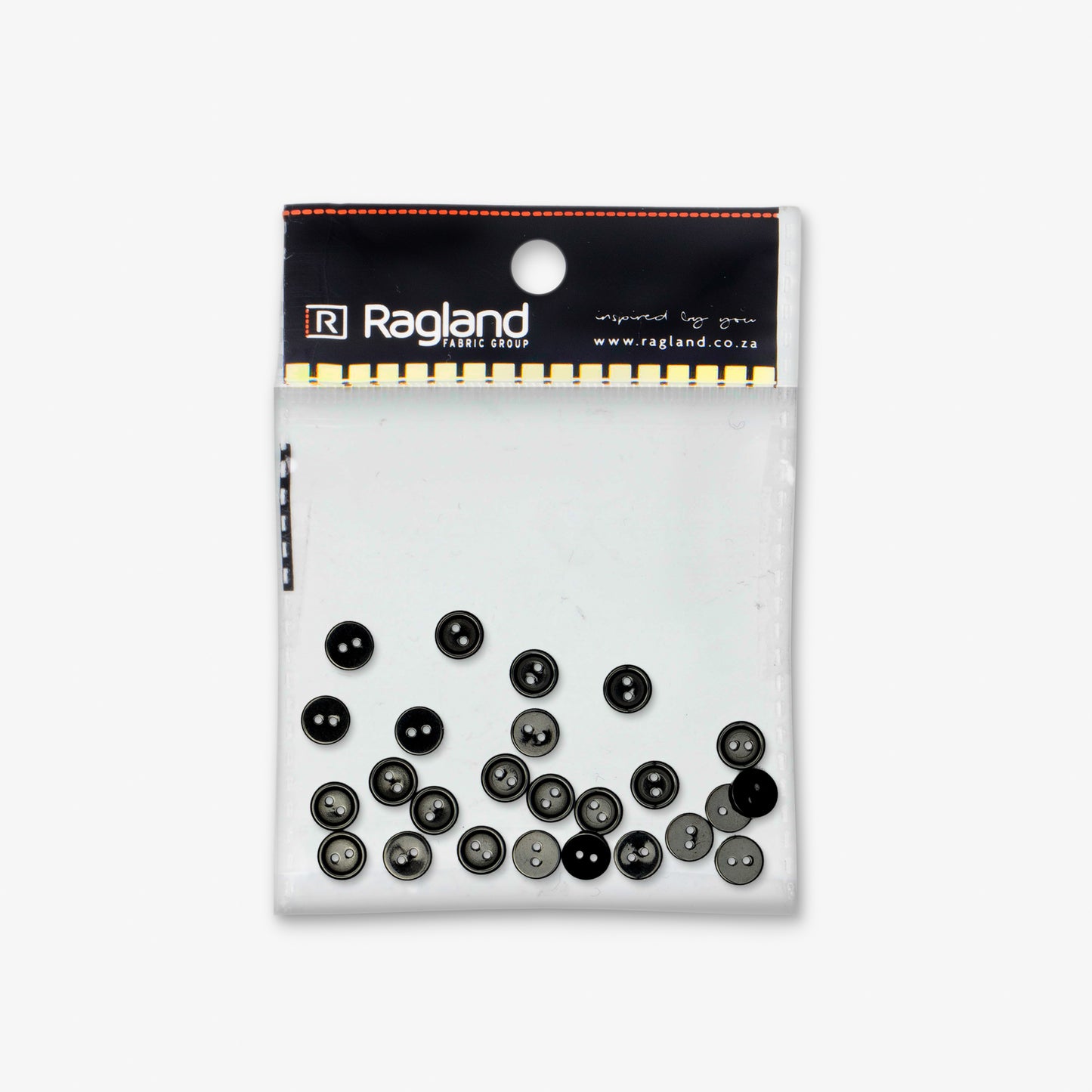 Button Baby Black 8mm (25pcs) - Ragland Fabrics