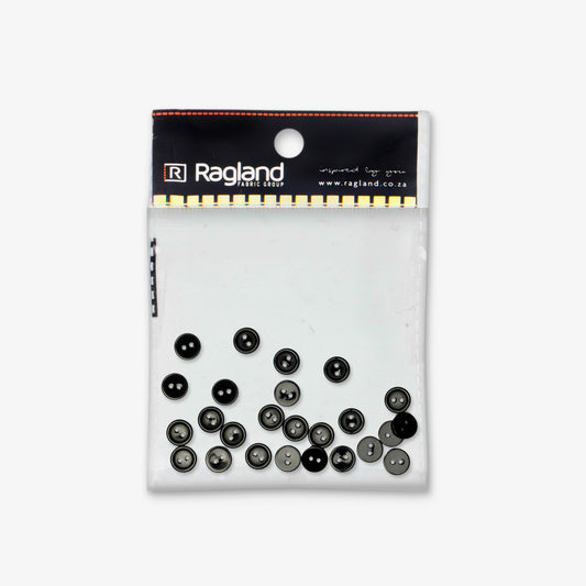 Button Baby Black 8mm (25pcs)