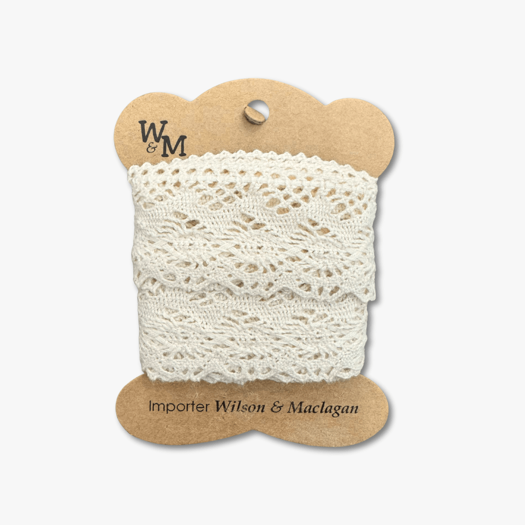 Torchan Lace Cream Edging 35mm TBD - Ragland Fabrics