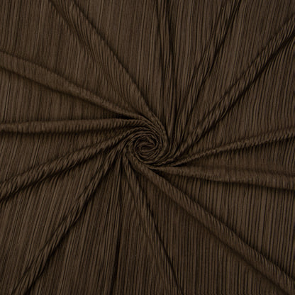 Brown Pleat Knit
