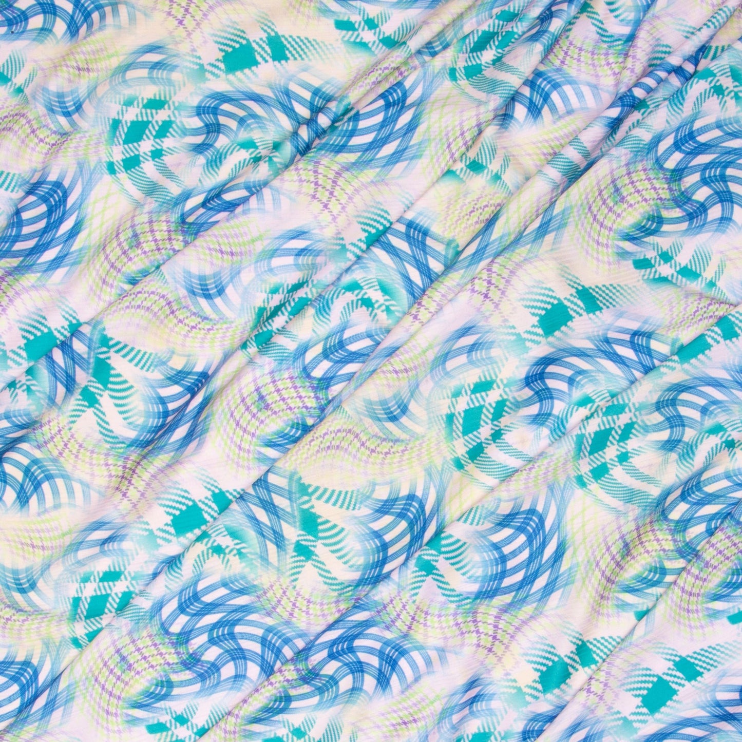 Printed Polyester Needle Out Waves - Ragland Fabrics
