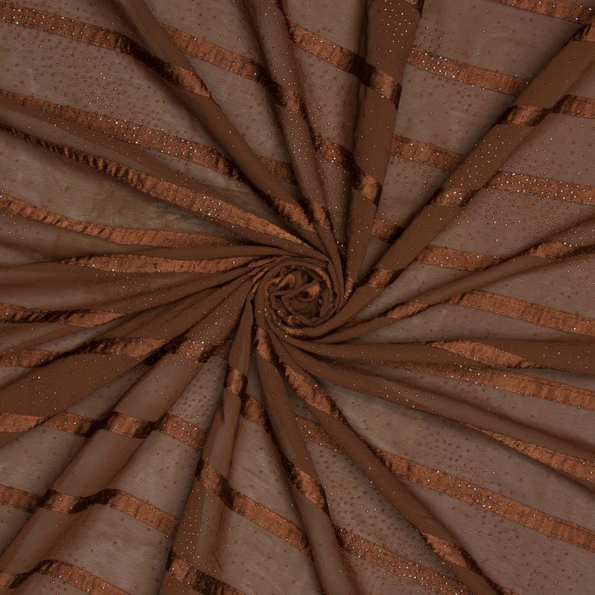 Chiffon Evening Wear Chocolate - Ragland Fabrics