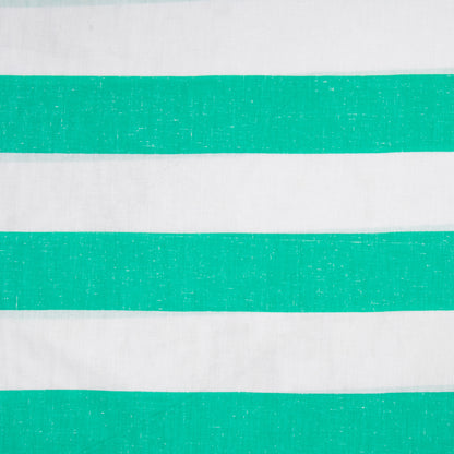Sheeting Poly Cotton Green/White Stripe 240cm