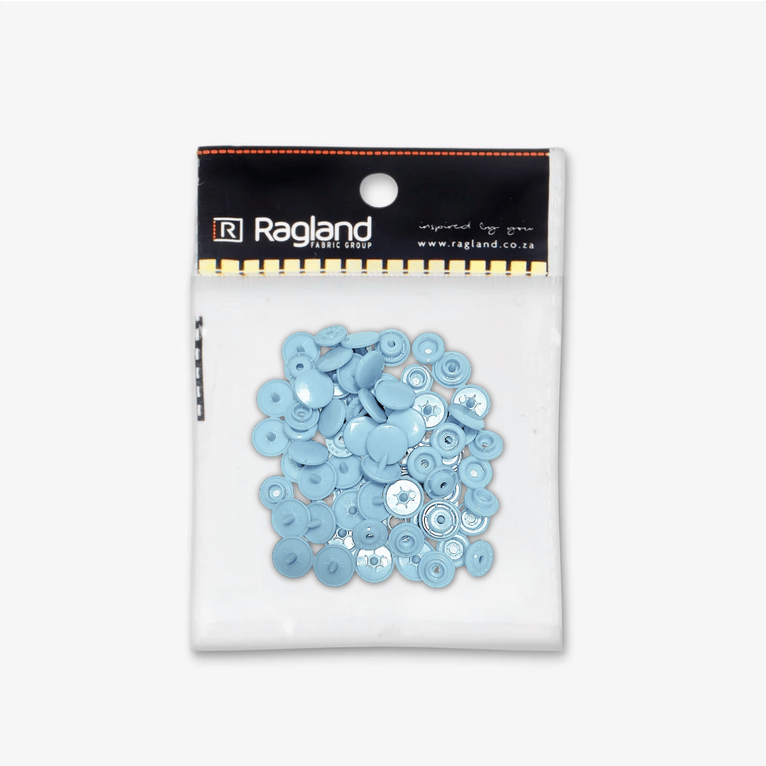 Plastic Snap Fastener - Baby Blue (20's) - Ragland Fabrics