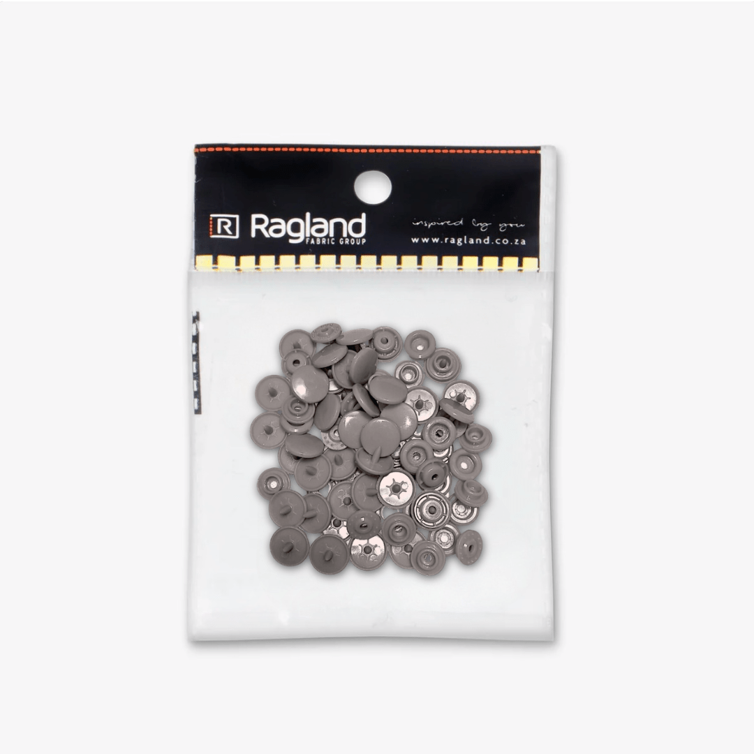 Plastic Snap Fastener - Grey (20's) - Ragland Fabrics