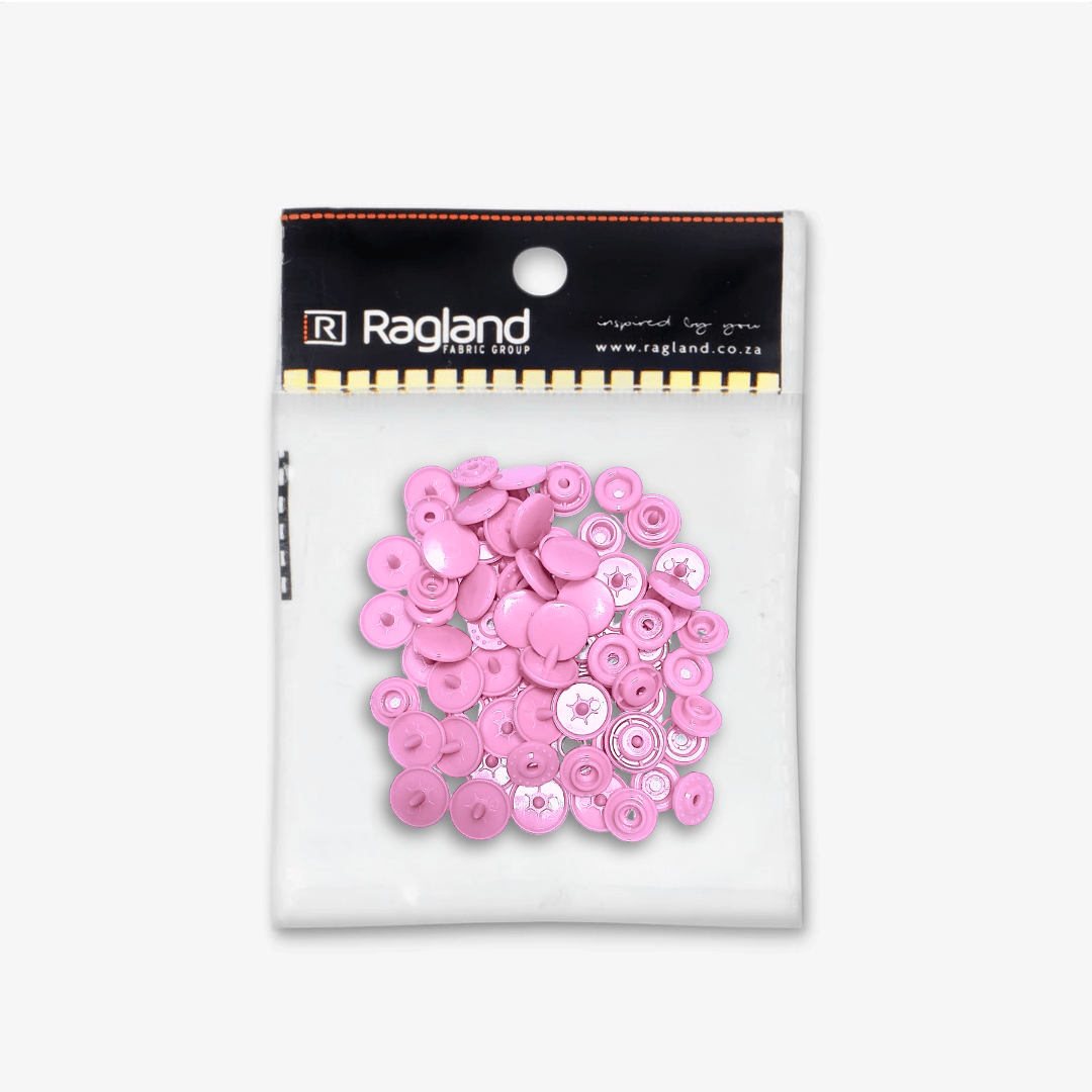 Plastic Snap Fastener - Baby Pink (20's) - Ragland Fabrics