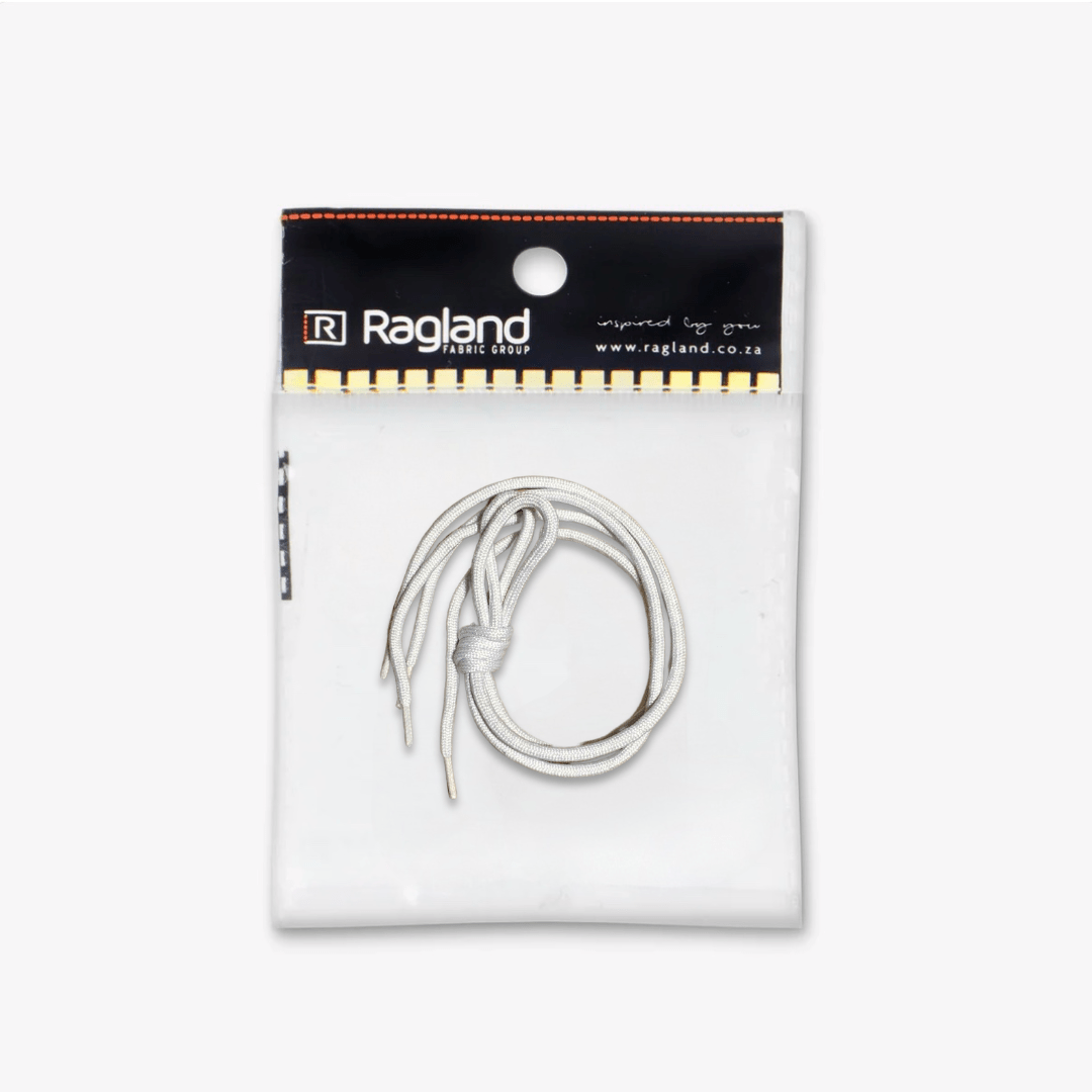 Shoe Lace Round White Pairs (2 Sizes) - Ragland Fabrics