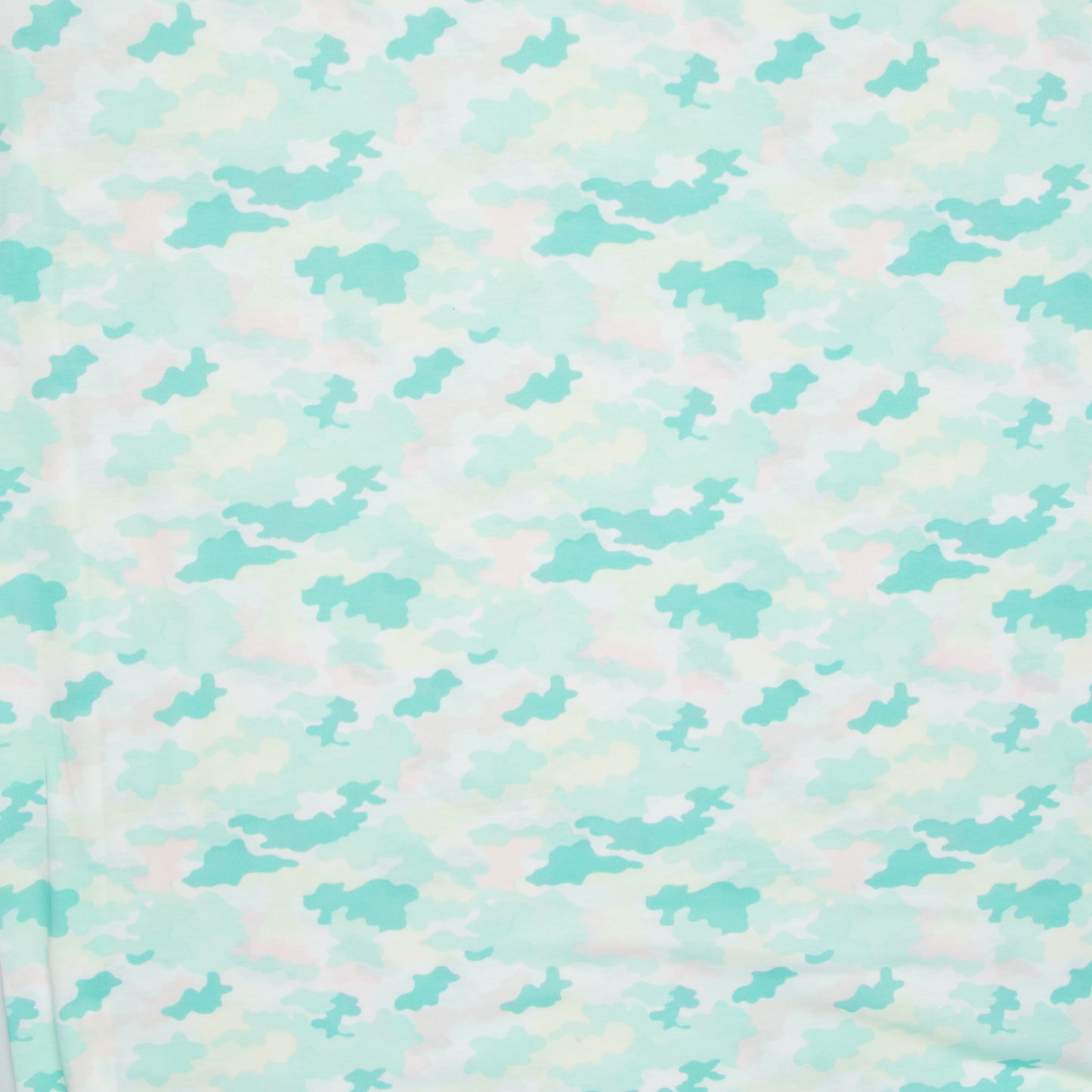Cotton Knit Turq Camouflage - Ragland Fabrics