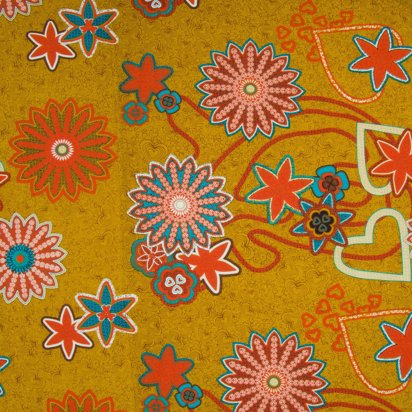 Printed 100% Cotton Apparel Fabric Mustard - Ragland Fabrics