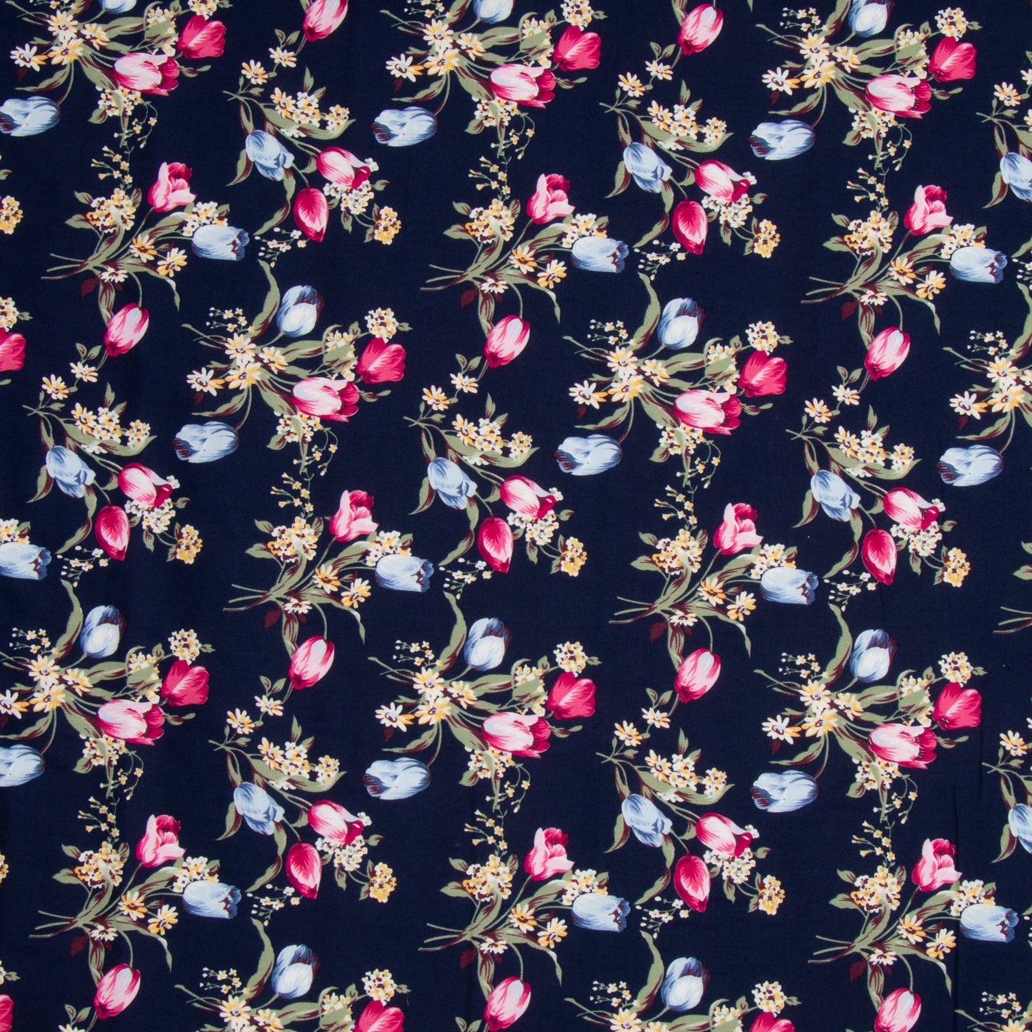 Cotton Navy Floral Quilting - Ragland Fabrics