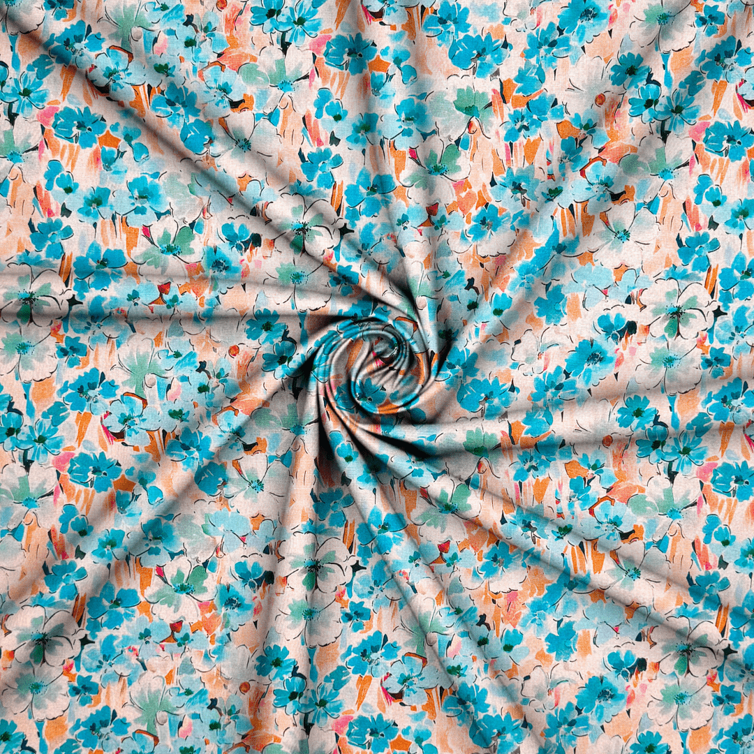 Viscose Printed Challis Des.13 3 - Ragland Fabrics