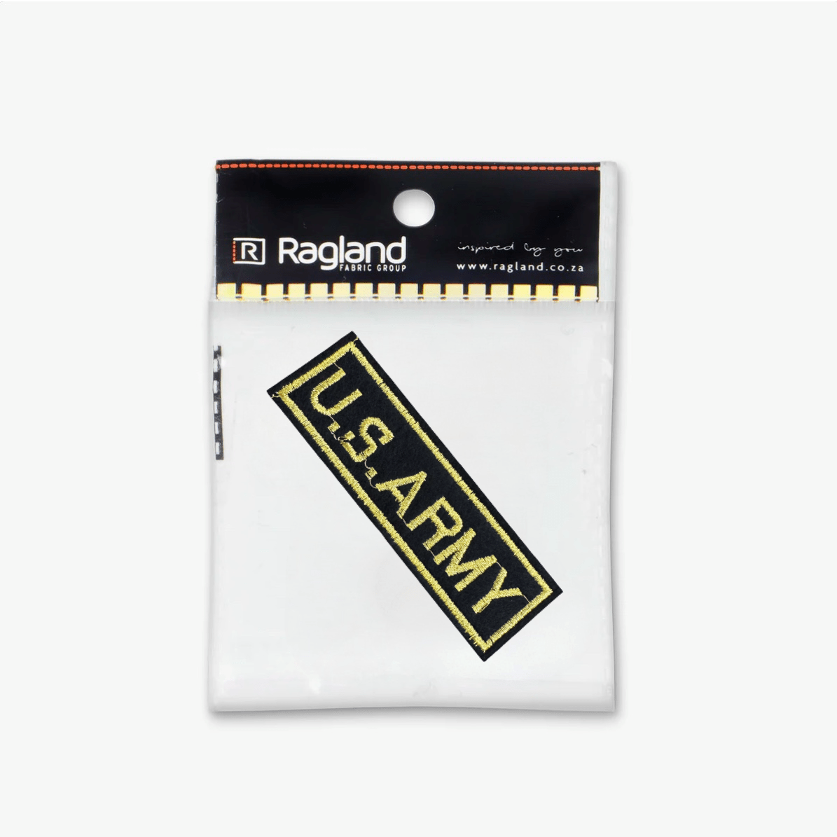 Motif Iron On Badge - U.S ARMY GOLD - Ragland Fabrics