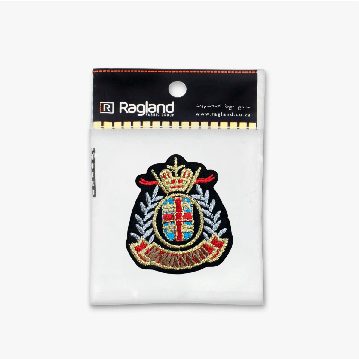 Motif Iron On Badge - EMBLEM GOLD - Ragland Fabrics