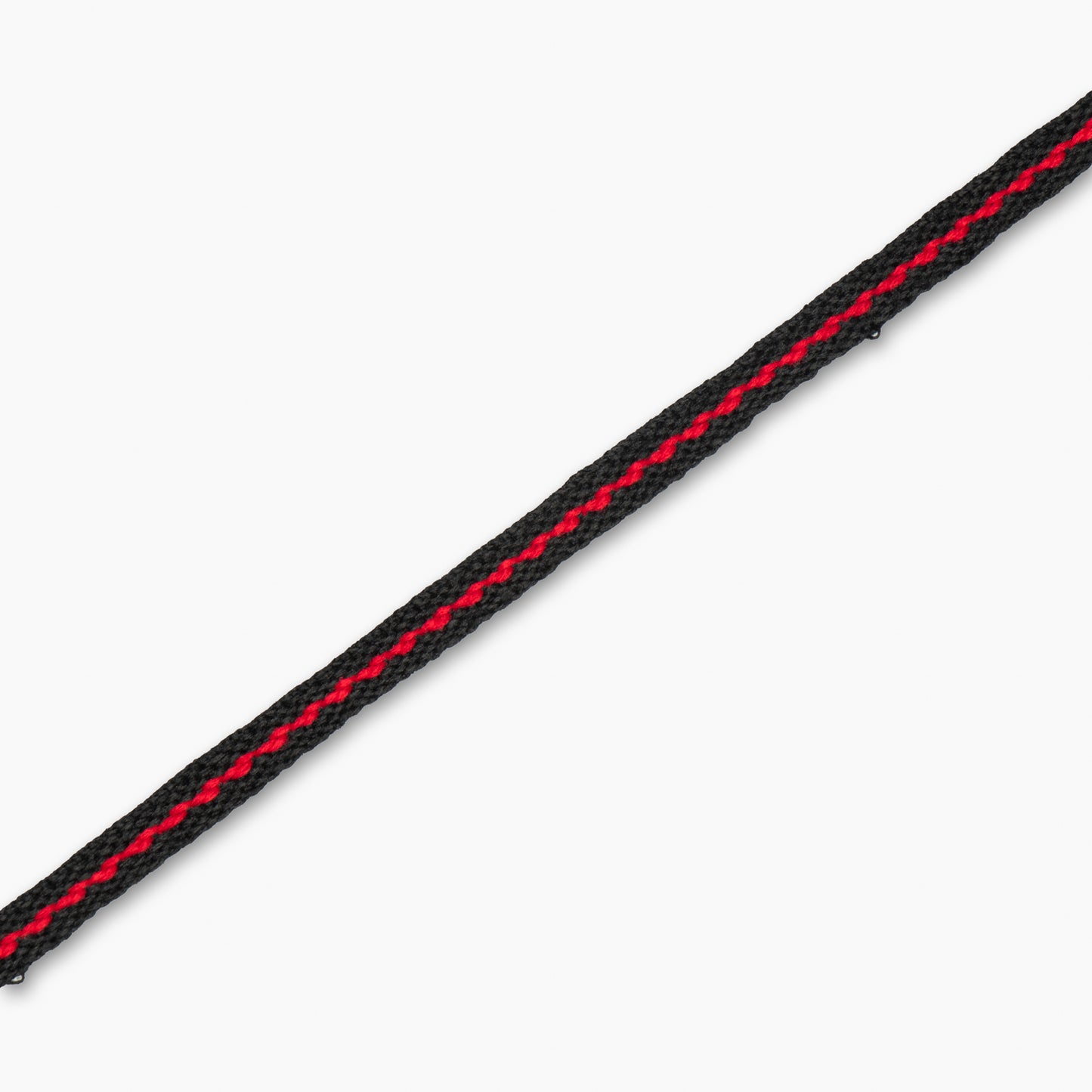 Draw Cord Flat 8mm Black & Red (25met) - Ragland Fabrics