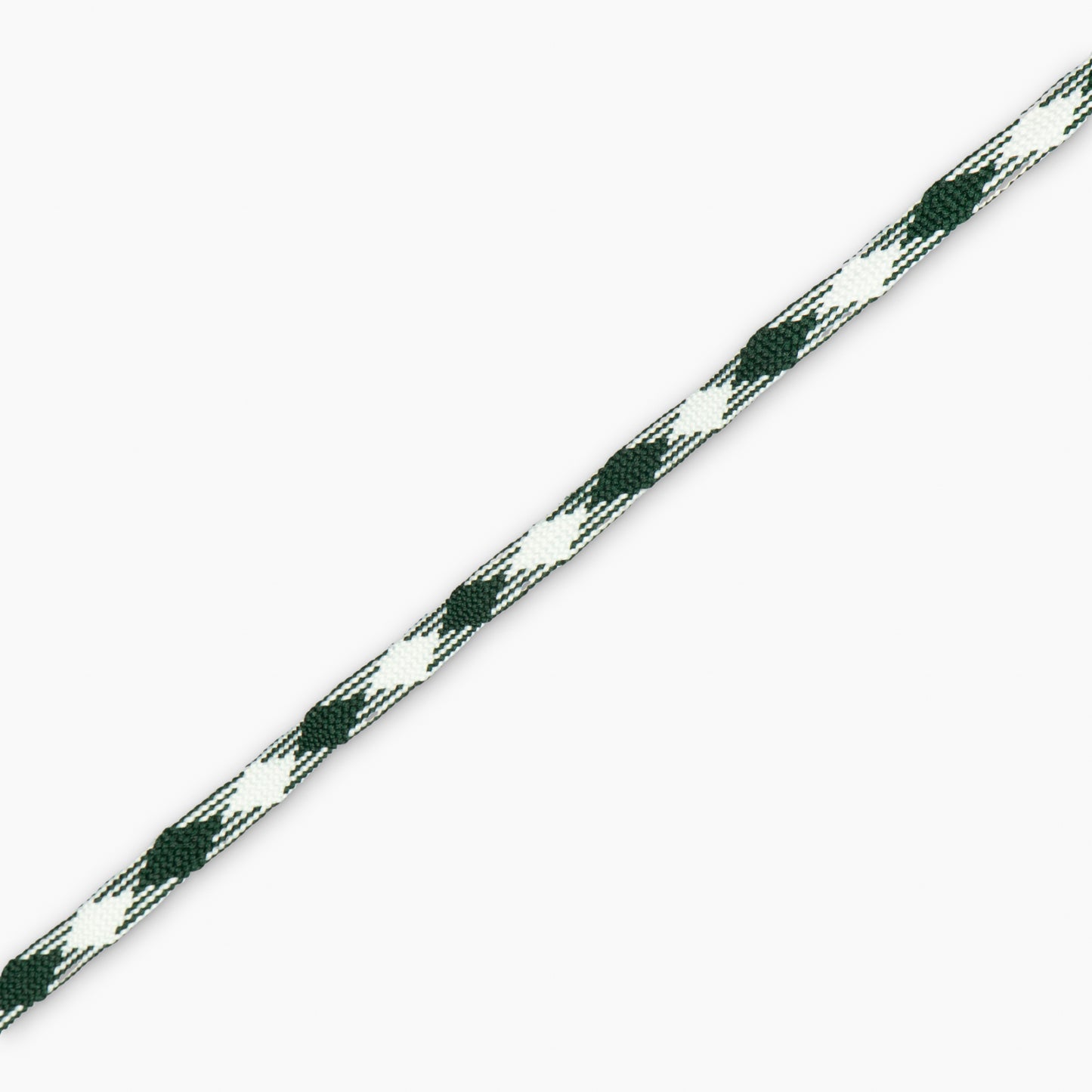 Shoe Lace 5mm Checkered Green & White (25met) - Ragland Fabrics