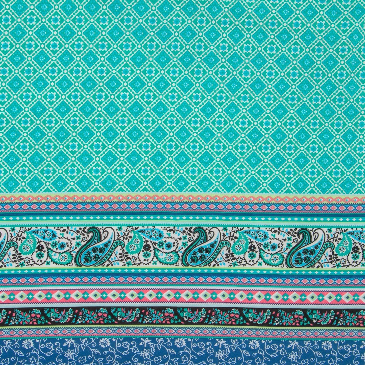 Dty Printed Stretch Paisley Floral - Ragland Fabrics
