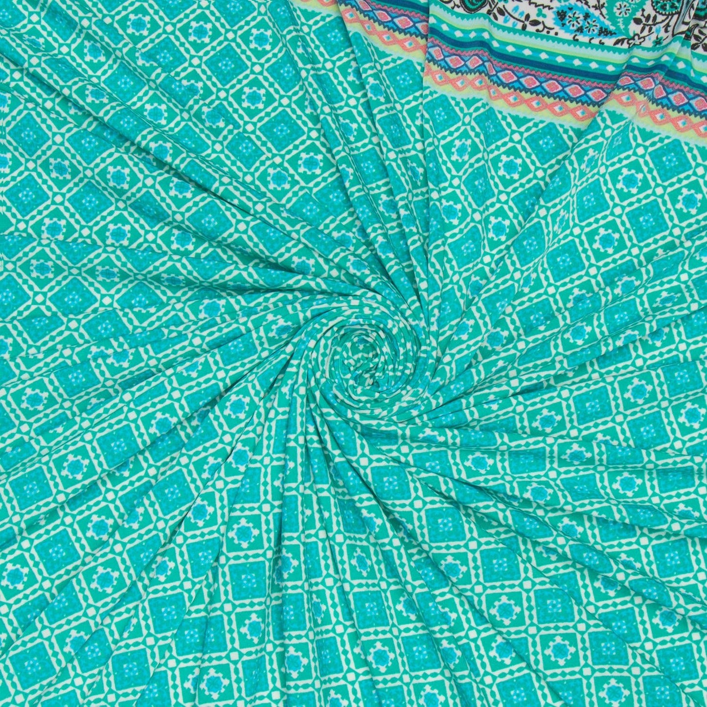 Dty Printed Stretch Paisley Floral - Ragland Fabrics