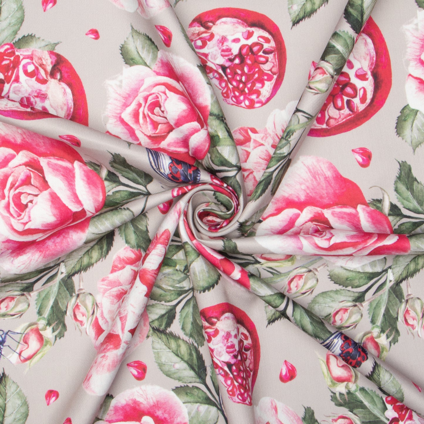 Eco Fabric Pomegranate Beige 140cm