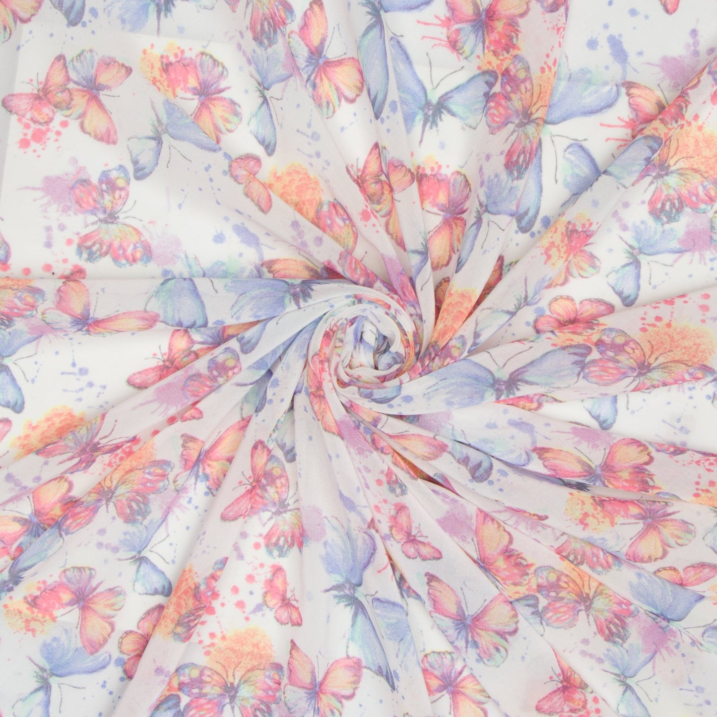 Printed Butterfly Chiffon - Ragland Fabrics