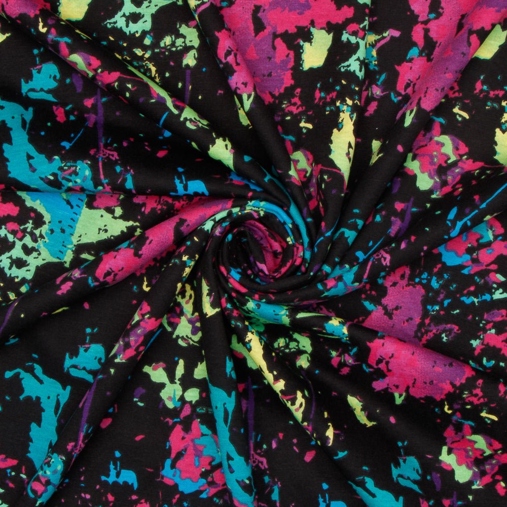Cotton Knit Prints Paint Splash - Ragland Fabrics
