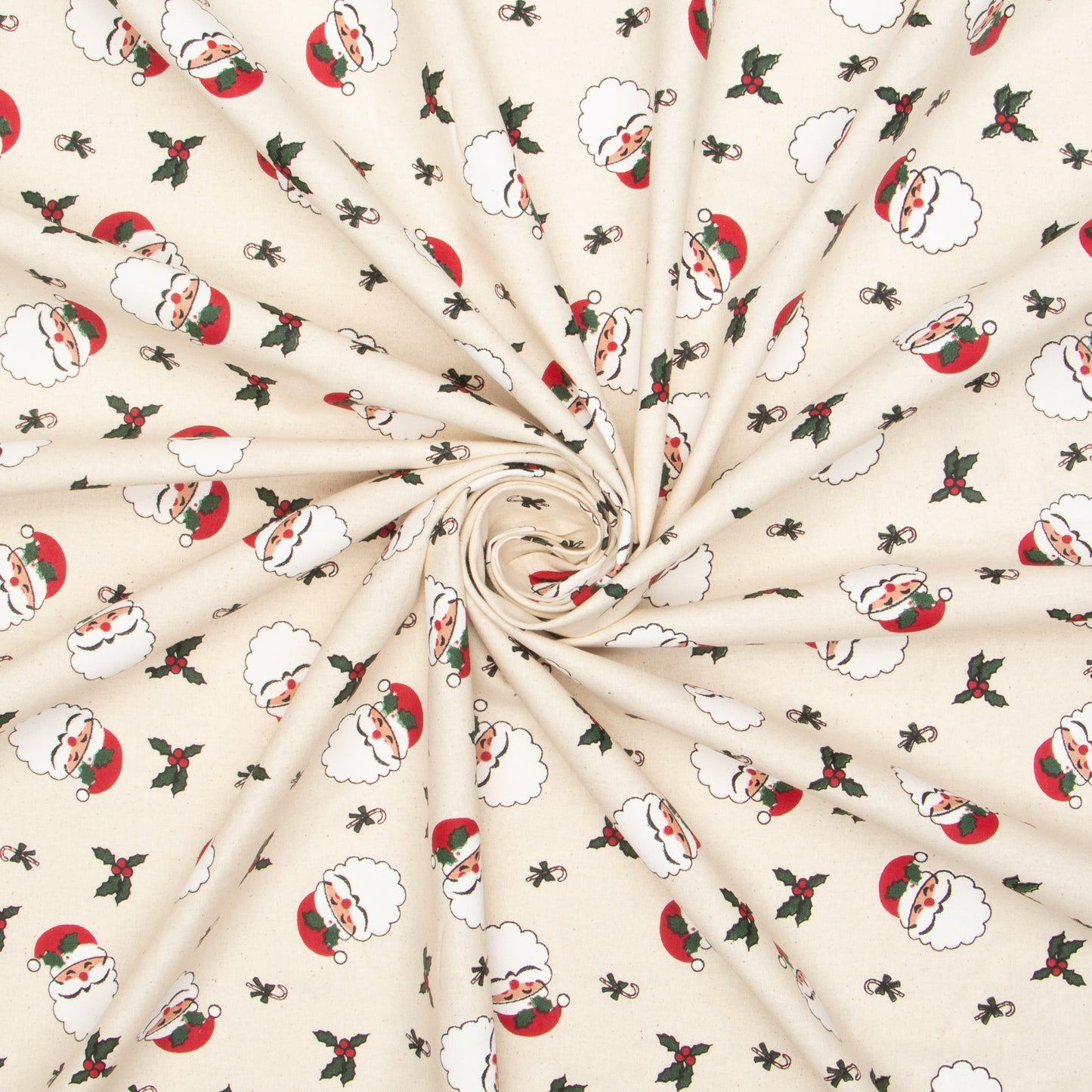 Christmas Cotton Santa Faces - Ragland Fabrics