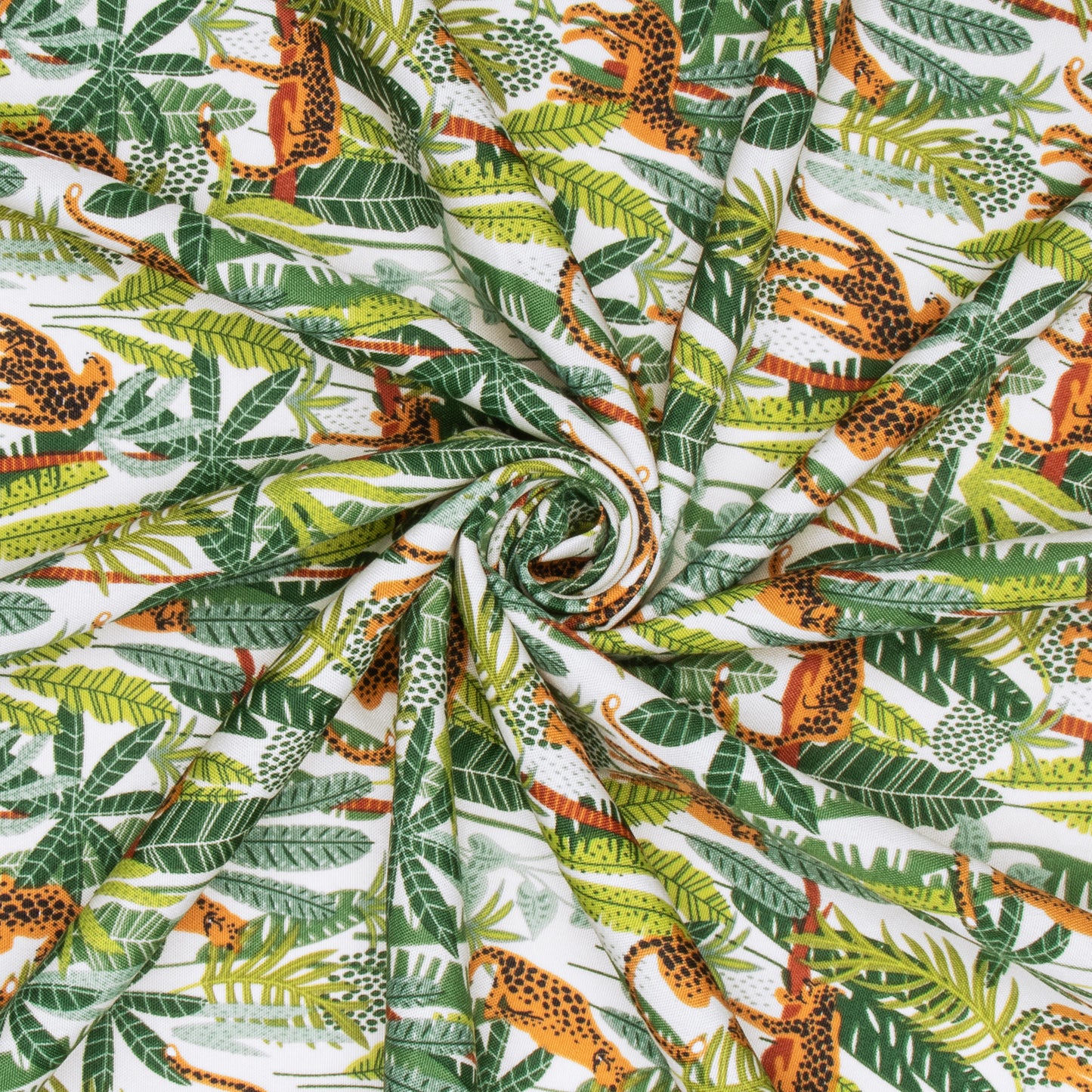 Printed Mini Matt Leopard Jungle White 150cm - Ragland Fabrics