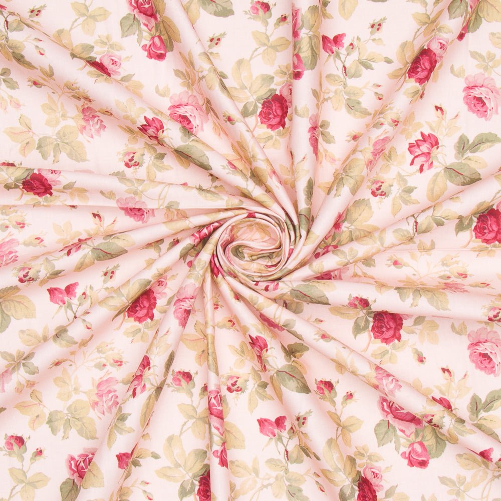 Quilting Cotton 100% Des 2 (White) Small Roses - Ragland Fabrics
