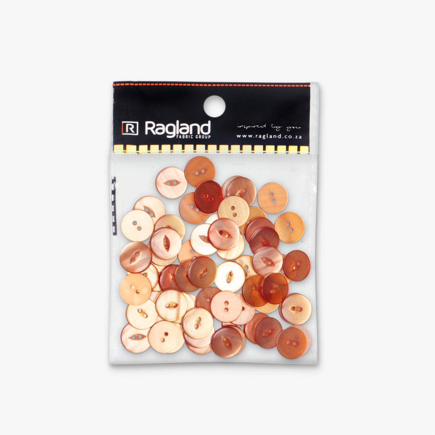Buttons Fish Eye Burnt Orange - 19mm - Ragland Fabrics