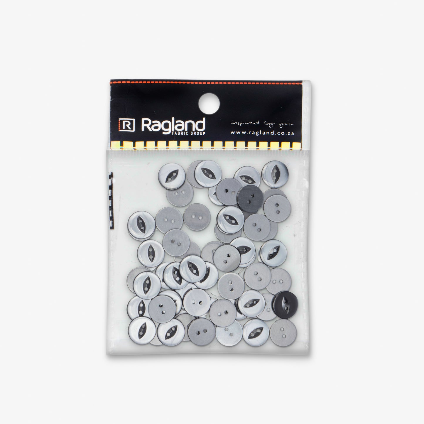 Buttons Fish Eye Grey - 19mm - Ragland Fabrics