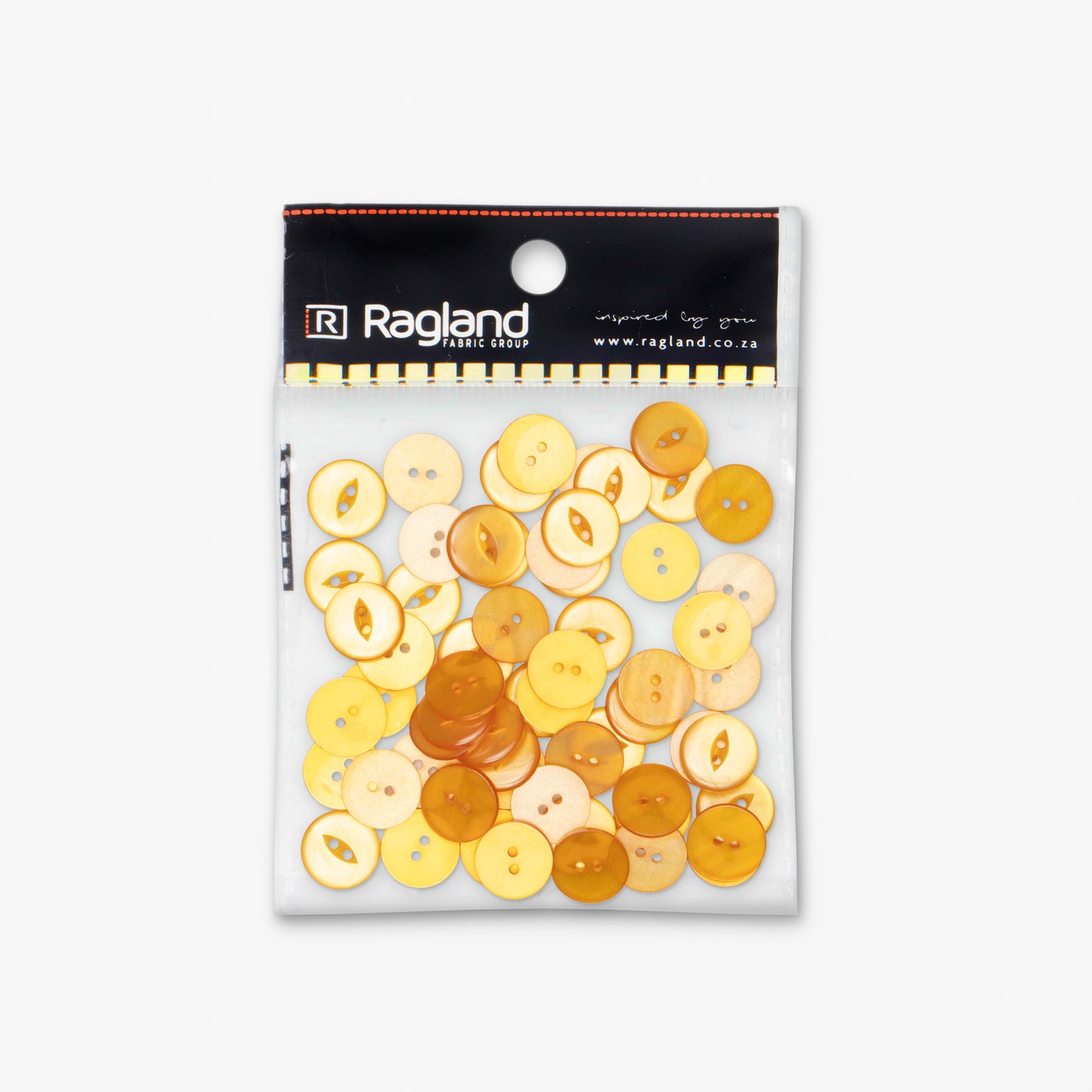 Buttons Fish Eye Yellow - 19mm - Ragland Fabrics