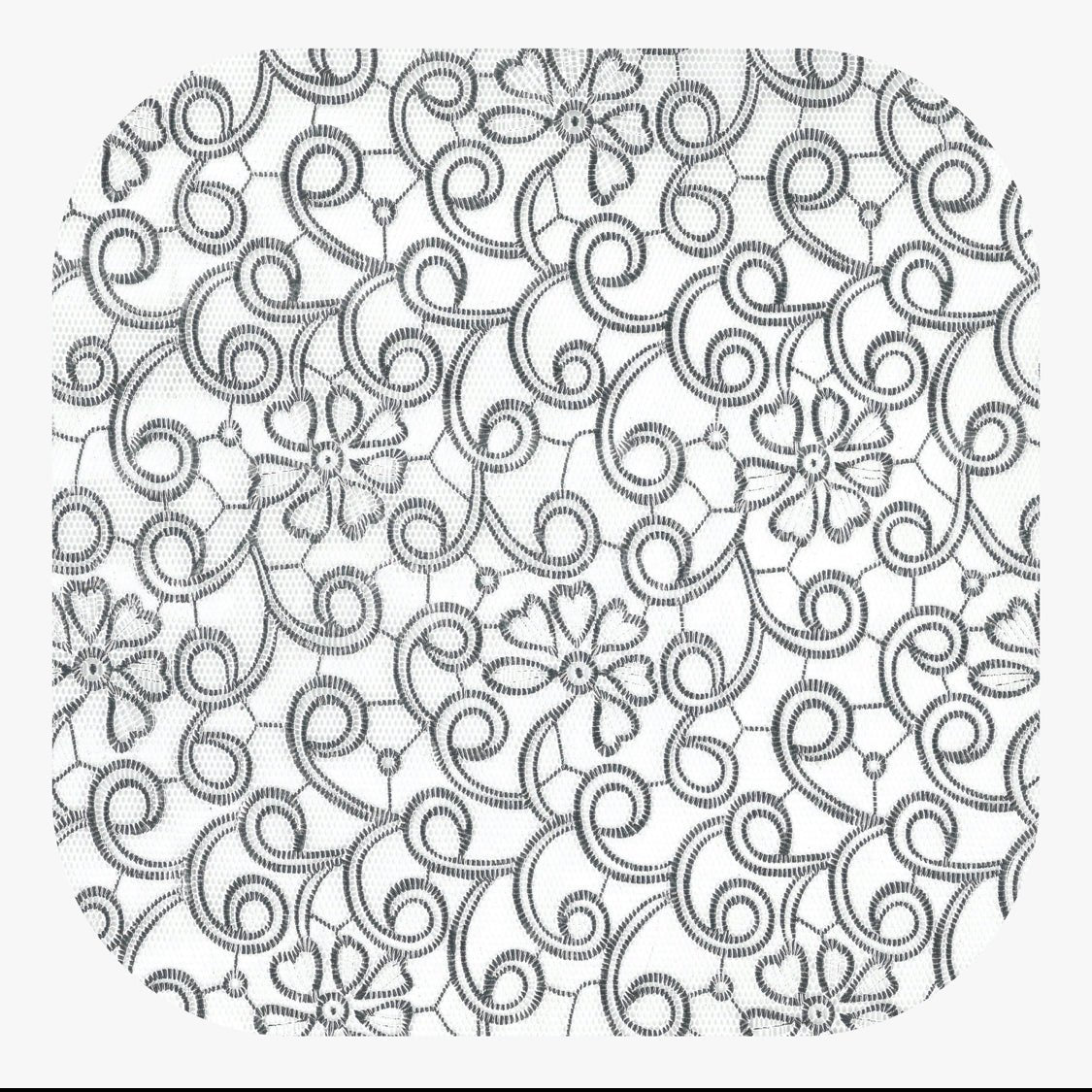 PVC Lace Table Cloth Metallic Silver - Ragland Fabrics