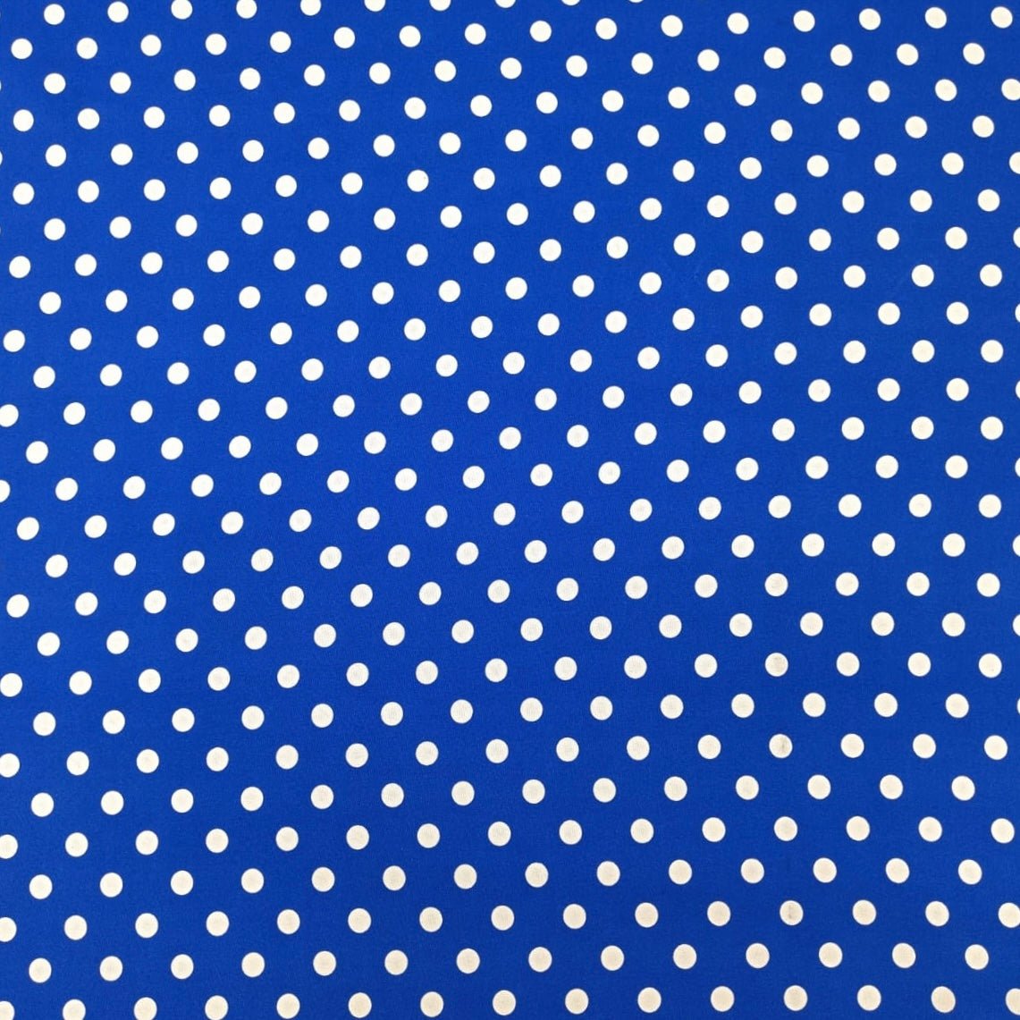 Mini Matt Royal/White Dot - Ragland Fabrics