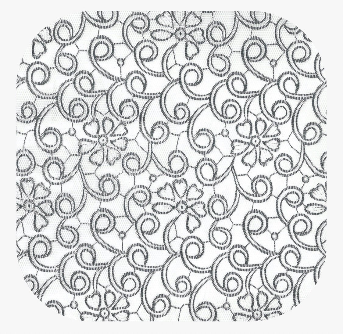 PVC Lace Table Cloth Metallic Silver - Ragland Fabrics