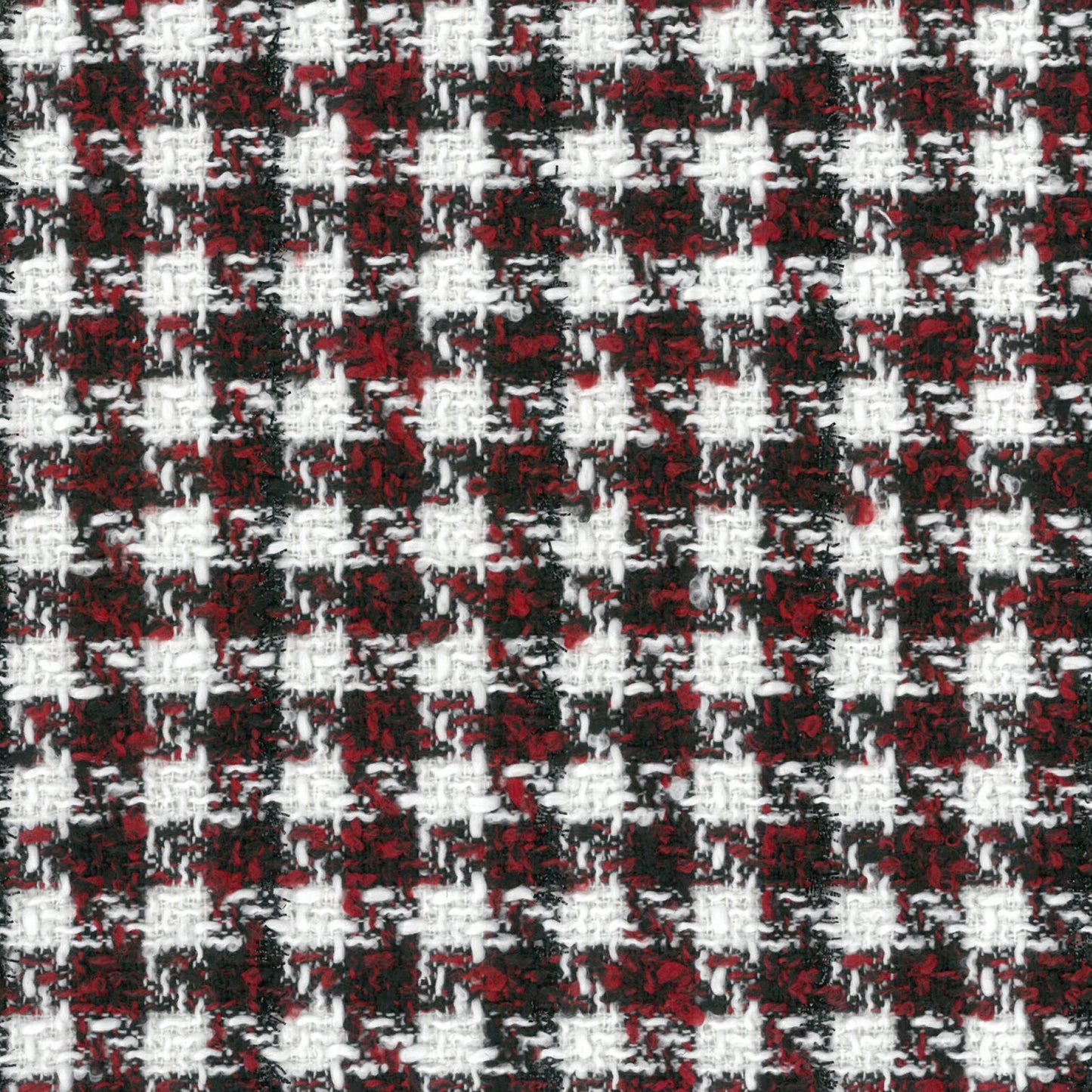 Hounds - Tooth Ruby Red & White - Ragland Fabrics