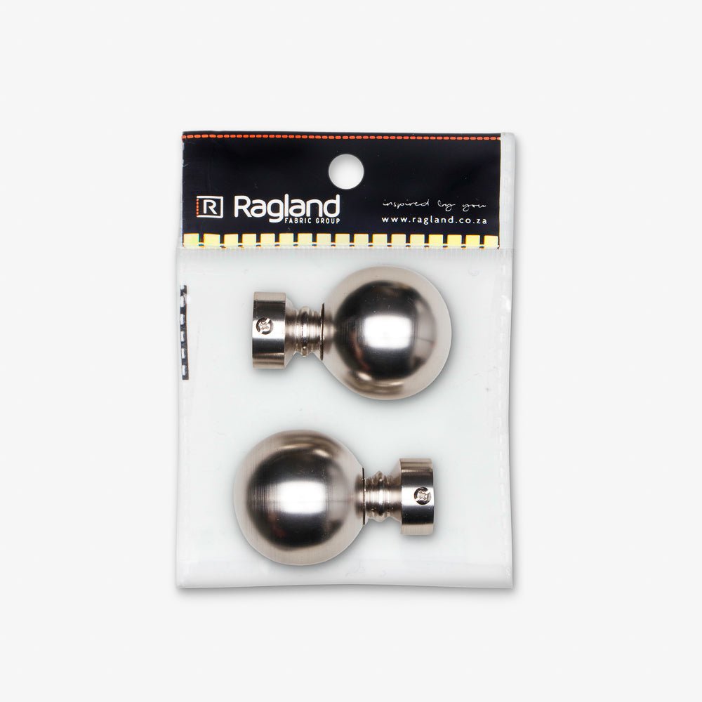 Finial Ball 25mm Stainless Steel (Pack of 2) - Ragland Fabrics