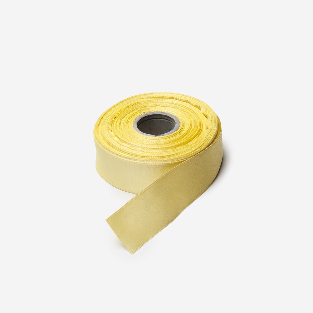 Satin Ribbon 25mm Lemon (20met) - CLEARANCE - Ragland Fabrics