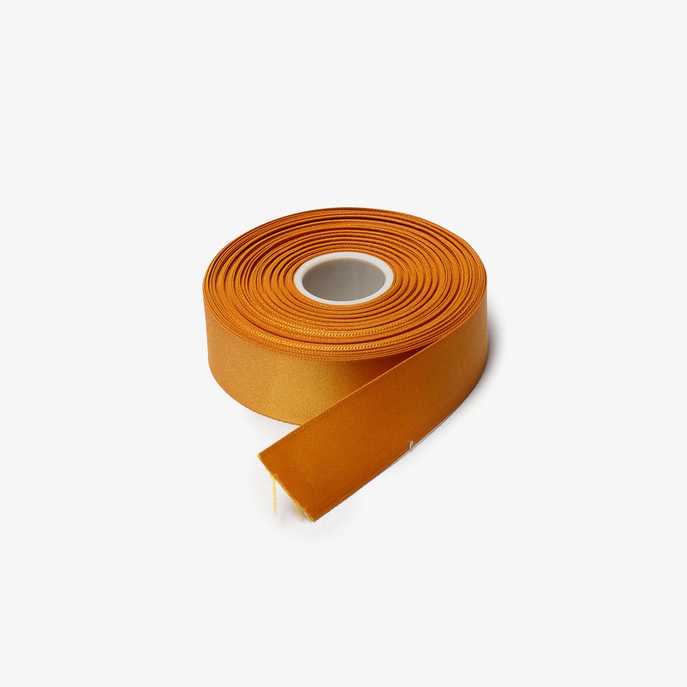 Satin Ribbon 25mm Old Gold (20met) - CLEARANCE - Ragland Fabrics