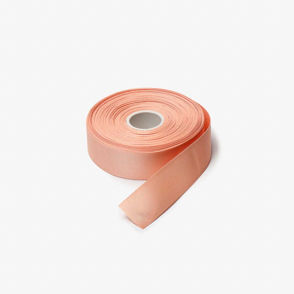 Satin Ribbon 25mm Peach (20met) - CLEARANCE - Ragland Fabrics