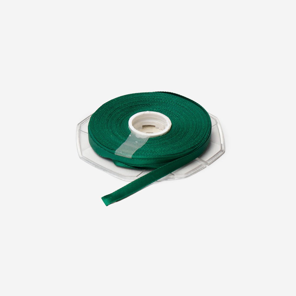 Satin Ribbon 6mm Dark Green (20met) - CLEARANCE - Ragland Fabrics