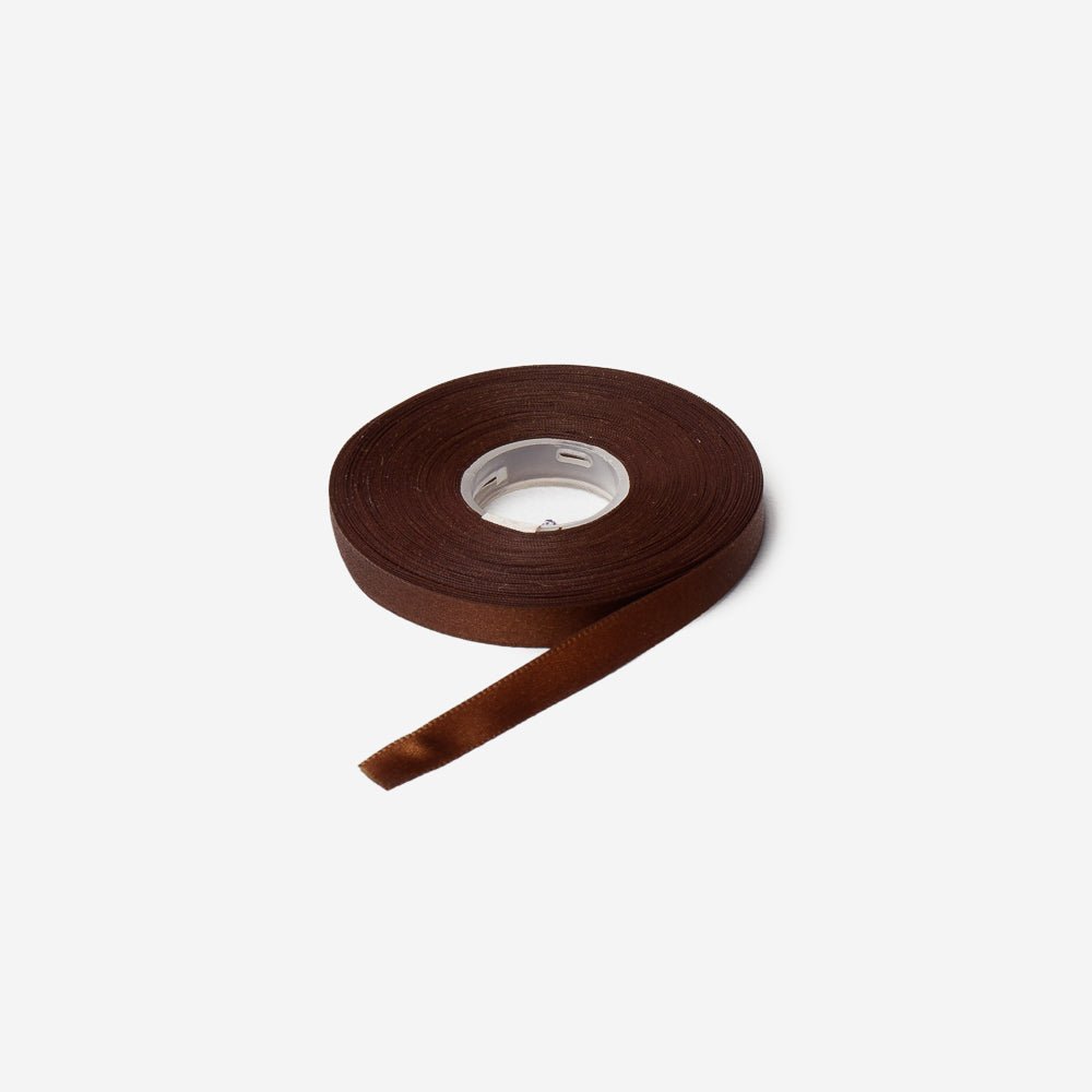 Satin Ribbon 6mm Chocolate Brown (20met) - CLEARANCE - Ragland Fabrics