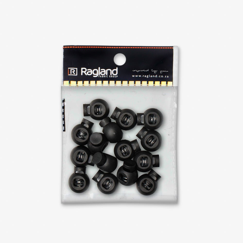 Toggles Round Single Hole Black (20) - Ragland Fabrics