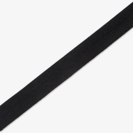 Twill Tape Polyester Black #1 20mm (100m)
