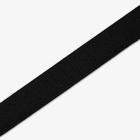 Twill Tape Polyester Black #1 25mm (100m)